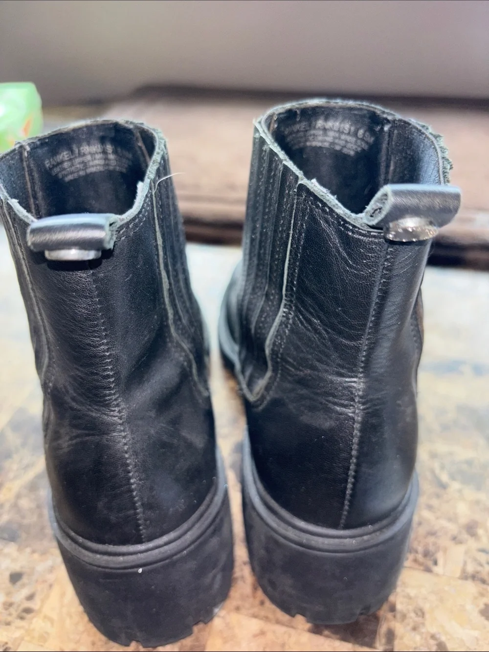 Steve Madden Black Leather Ankle Boots
